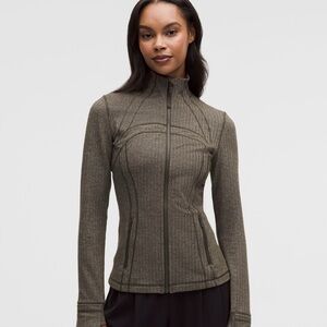 NWT Lululemom Define Jacket Heathered Herringbone Olive Brown Dark Olive Size 4